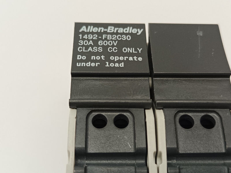 Allen Bradley 1942-FB2C30 Ser B Fuse Holder 30A, 2 Pole, w/ LP-CC-10 Fuses - Maverick Industrial Sales