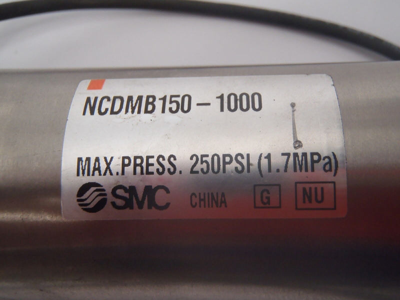 SMC NCDMB150-1000 Pneumatic Cylinder W/ MK5152 MKT3028-ANKG/G/0,3M Sensors - Maverick Industrial Sales