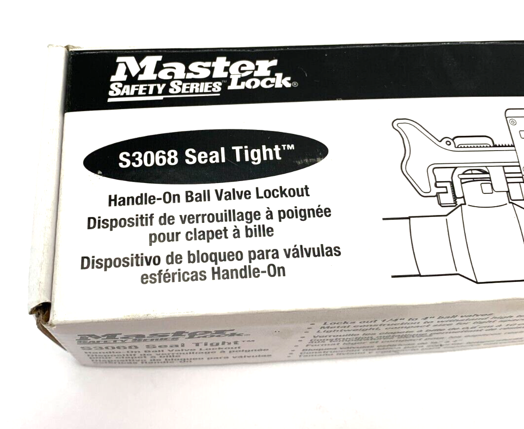 Master Lock Safety Series S3068 Seal Tight Handle-On Ball Valve Lock - Maverick Industrial Sales