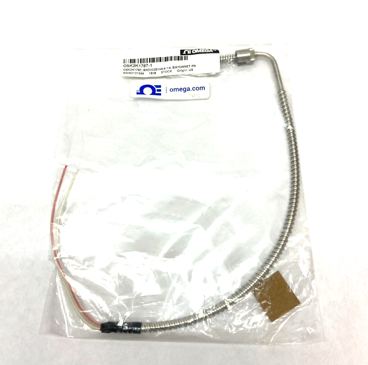 Omega OSK2K1787-1 Bayonet Style Thermocouple Probe 1/4" BND002E004-4 - Maverick Industrial Sales