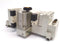 SMC Manifold w/ 6) VVQ1000-10A-1 1) VQ1300N-5 1) VQ1100N-5 1) ARM2000 Regulator - Maverick Industrial Sales