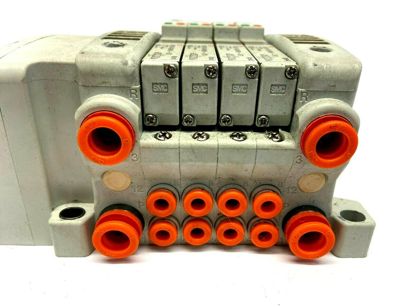 SMC VV5QC11-04N3FD2 D-Sub Manifold 4 Station w/ VQ1400N-51 Pneumatic Valves - Maverick Industrial Sales