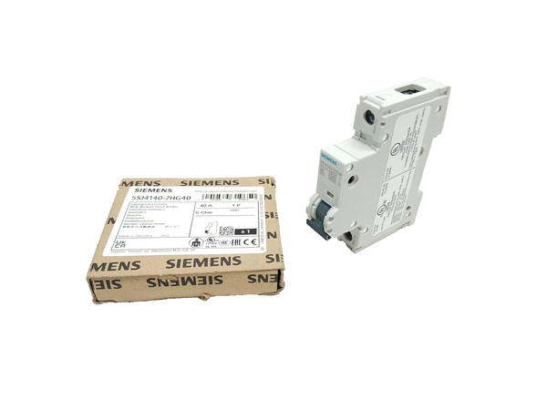 Siemens 5SJ4140-7HG40 Miniature Circuit Breaker 40A 1-Pole 240V - Maverick Industrial Sales