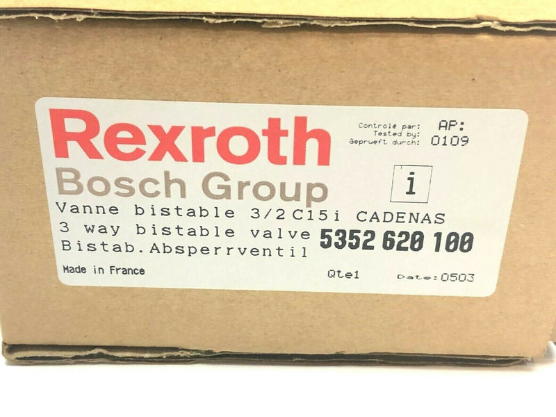 Bosch Rexroth 5352620100 Bistable Valve 3-Way - Maverick Industrial Sales