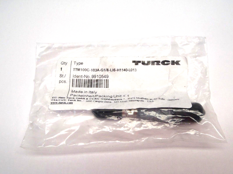 Turck TTM100C-103A-G1/8-LI6-H1140-L013 Miniature Temperature Transmitter - Maverick Industrial Sales