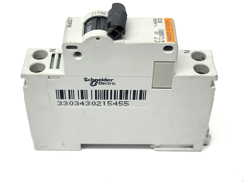 Schneider Electric C6 Circuit Breaker 230V MISSING DIN RAIL LATCH - Maverick Industrial Sales