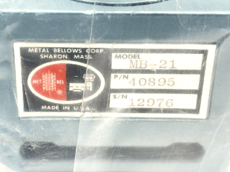 Metal Bellows 40895 Vacuum Pump MB-21 115V - Maverick Industrial Sales
