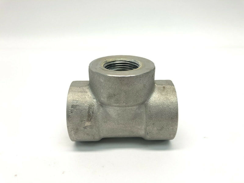 Threaded Pipe Tee 3/4" x 3/4" x 3/4" F316/L SS T700 B163M, Stainless, LOT OF 5 - Maverick Industrial Sales