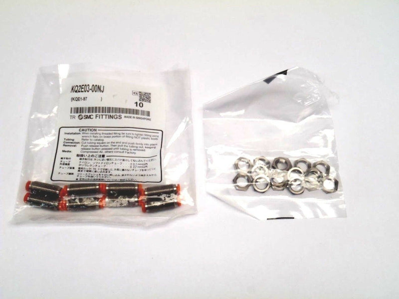 Lot of 8 SMC KQ2E03-00NJ Fittings - Maverick Industrial Sales