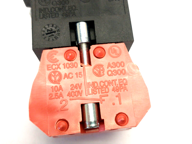 Automation Direct GCX3201-24L 22mm Red Pushbutton 30mm Operator ECX1030 Contact - Maverick Industrial Sales