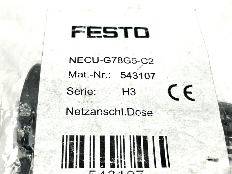 Festo NECU-G78G5-C2 Power Supply Socket 543107 - Maverick Industrial Sales