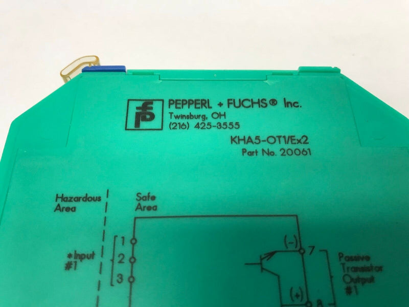 Pepperl + Fuchs KHA5-OT1/Ex2 Part No. 20061 Isolated Switch Amp Module - Maverick Industrial Sales