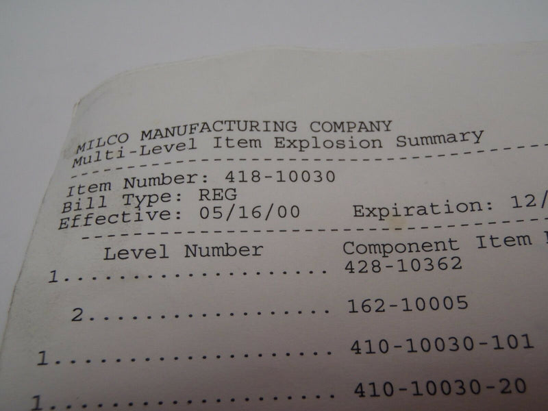 Milco Manufacturing 418-10030 Cylinder Repair Kit - Maverick Industrial Sales