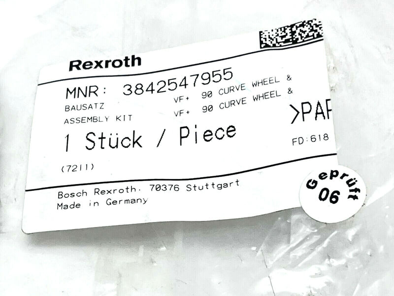 Bosch Rexroth 3842547955 Curve Wheel Lateral Guide VF+ 90 90 Degree PARTIAL KIT - Maverick Industrial Sales