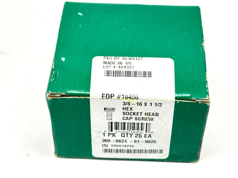 360-0624-61-0025 3/8-16 X 1 1/2 Hex Socket Head Cap Screw BOX OF 25 - Maverick Industrial Sales