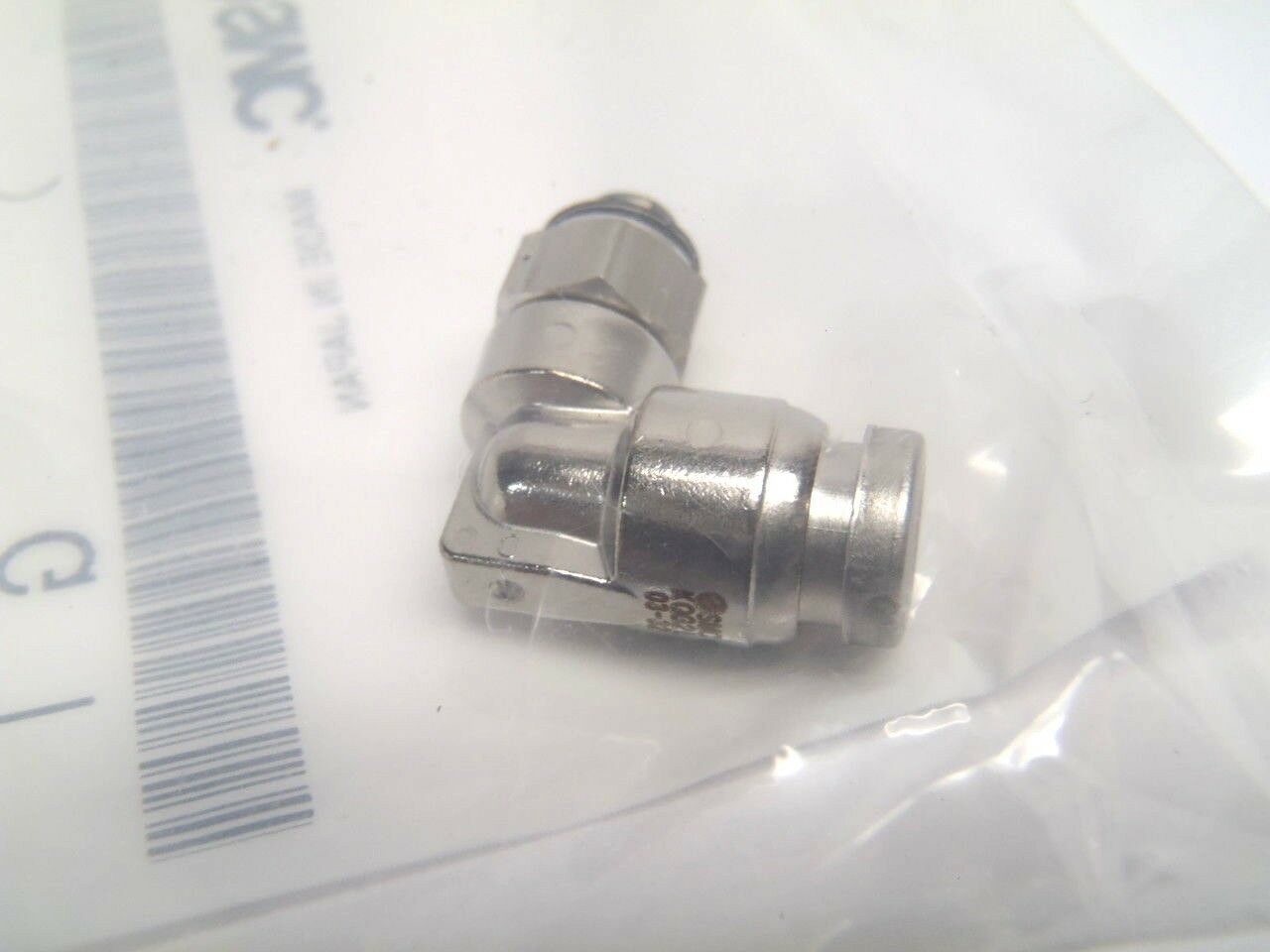 SMC KQG2L03-32 Male Elbow 10/32 Pipe Fitting, 5/32" In Tube 316 Stainless Steel - Maverick Industrial Sales