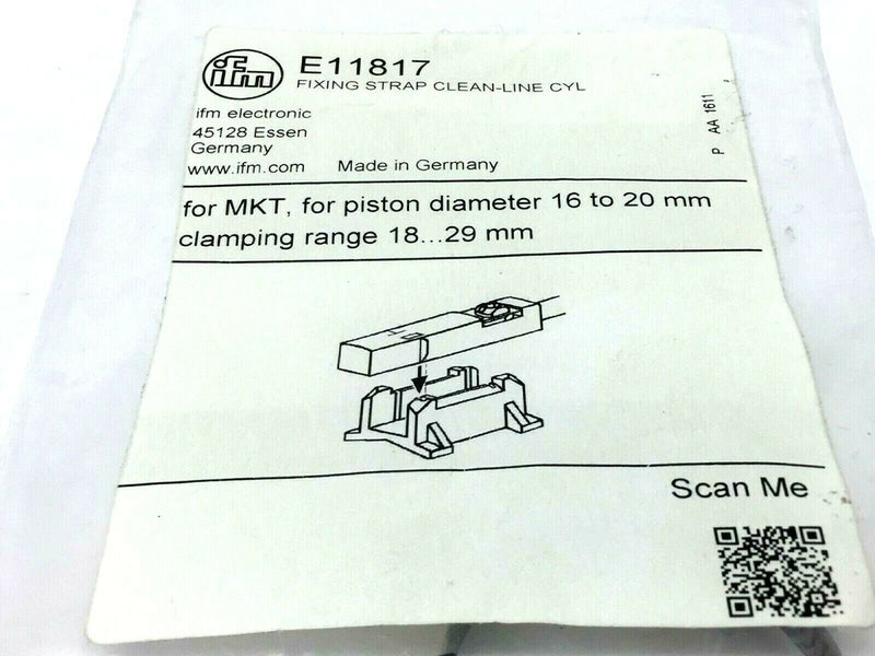 IFM E11817 Fixing Strap for Smooth Body Cylinders - Maverick Industrial Sales