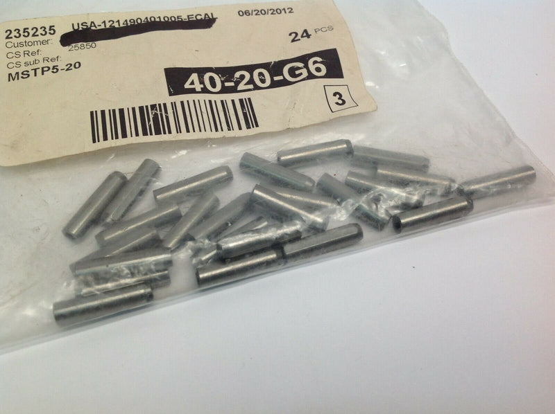Lot of 24 Misumi MSTP5-20 Tapped Precision Type Dowel Pins - Maverick Industrial Sales