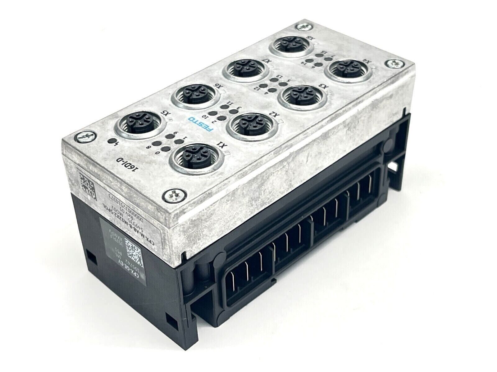 Festo CPX-M-AB-8-M12X2-5POL Connection Block w/ CPX-GE-EV Interlinking Block - Maverick Industrial Sales
