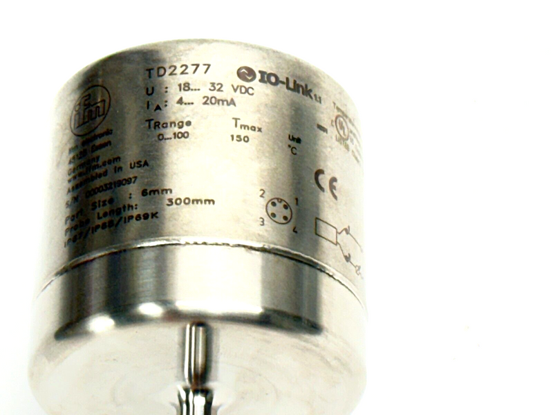 IFM TD-300CFED06-A-ZVG/US Temperature Transmitter with Display TD2277 - Maverick Industrial Sales