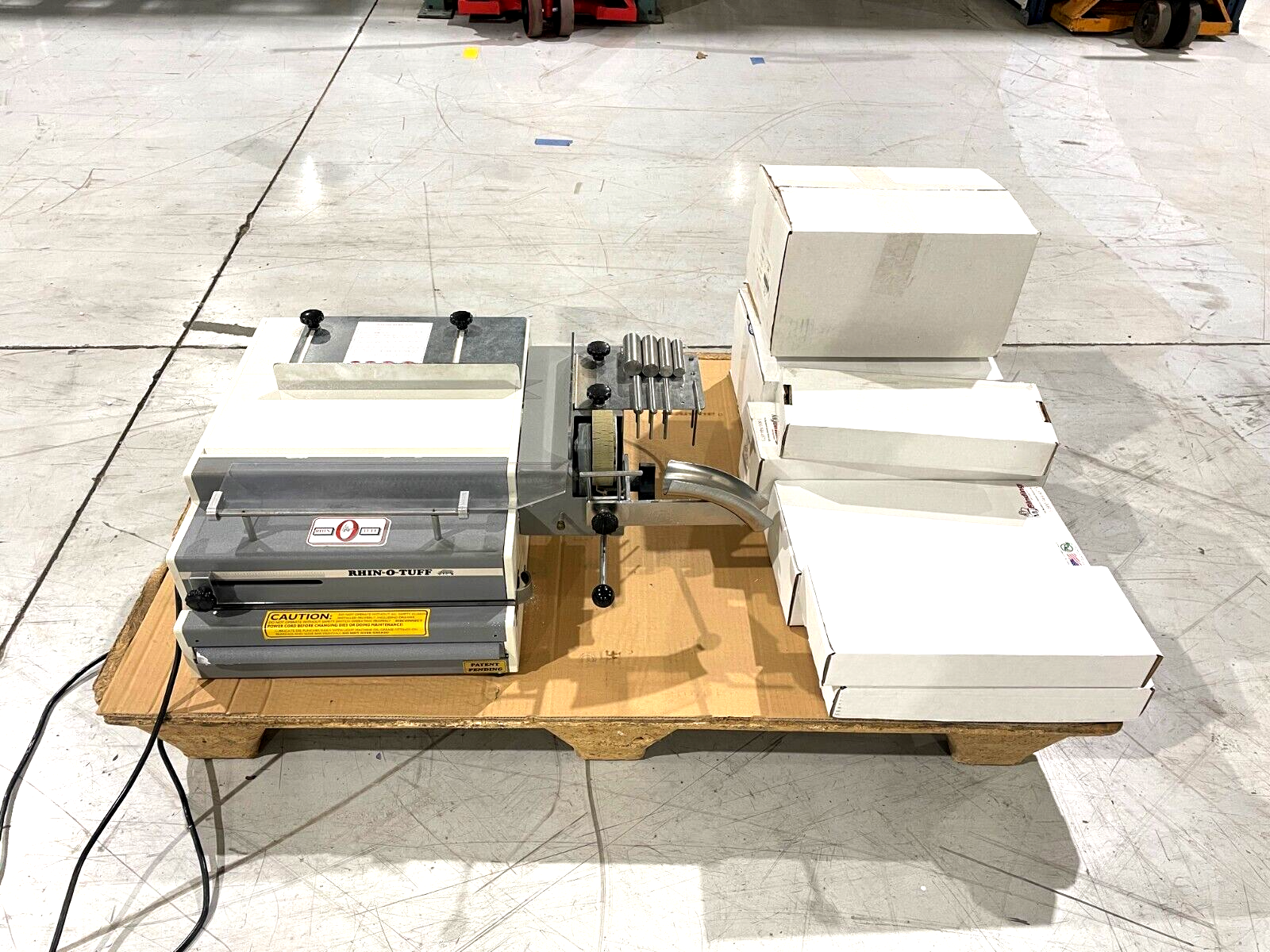 Rhin-O-Tuff Binding Machine, PMP 1000 XDC, PMC 3300, Foot Pedal, Spiral Binder - Maverick Industrial Sales