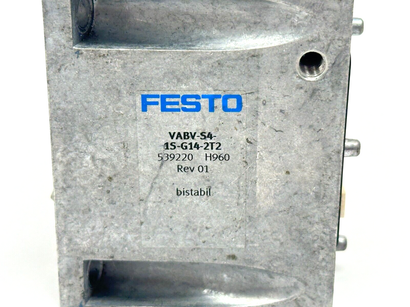 Festo VABV-S4-1S-G14-2T2 Manifold Sub-Base Rev 01 539330 H960 - Maverick Industrial Sales