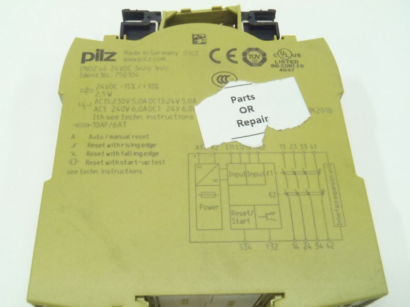 Pilz PNOZ s4 24VDC 3n/o 1n/c Safety Relay 750104 - Maverick Industrial Sales