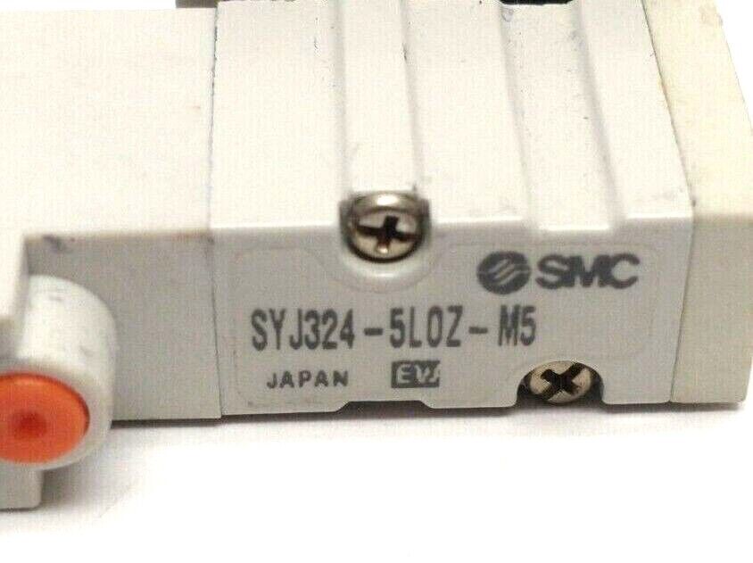 SMC SYJ324-5LOZ-M5 3-Port 2-Position Solenoid Valve M5 Base Mounted 24VDC - Maverick Industrial Sales