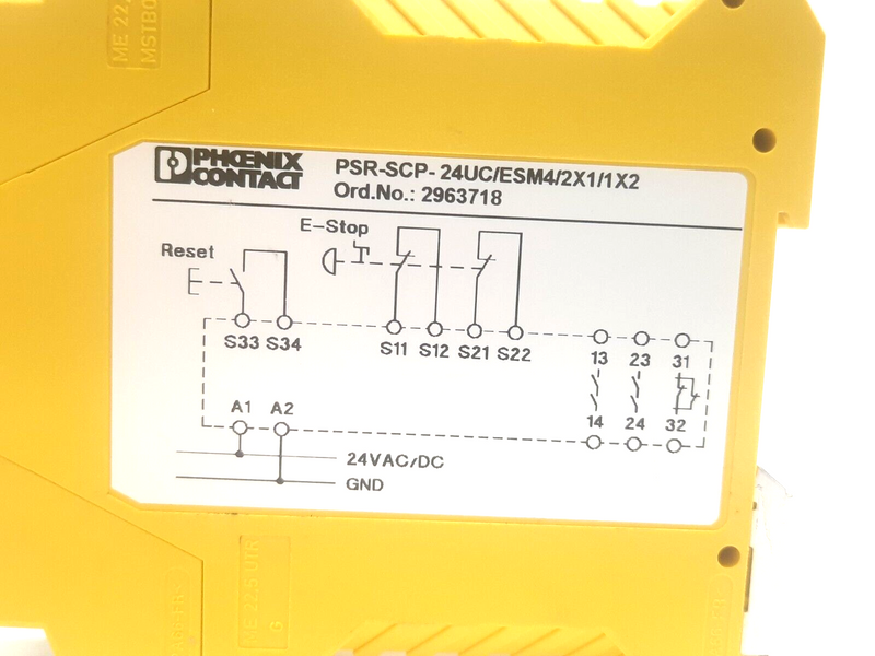 Phoenix Contact PSR-SCP-24UC/ESM4/2X1/1X2 Safety Relay 24V MISSING CONNECTORS - Maverick Industrial Sales