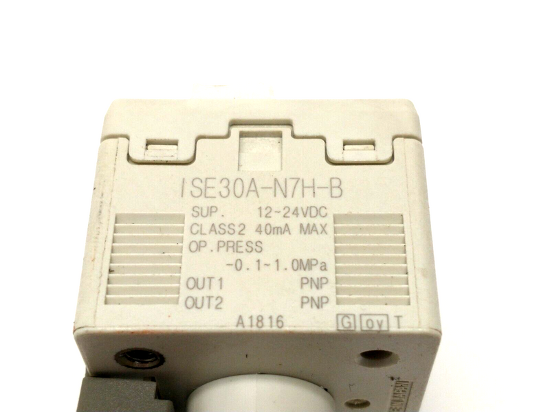 SMC ISE30A-N7H-B Digital Pressure Switch w/ Cable 4-Pin M8 Connector 12-24VDC - Maverick Industrial Sales