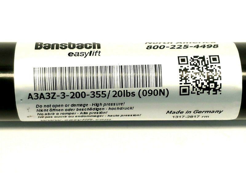 Bansbach A3A3Z-3-200-355/20lbs (090N) easylift Gas Spring - Maverick Industrial Sales