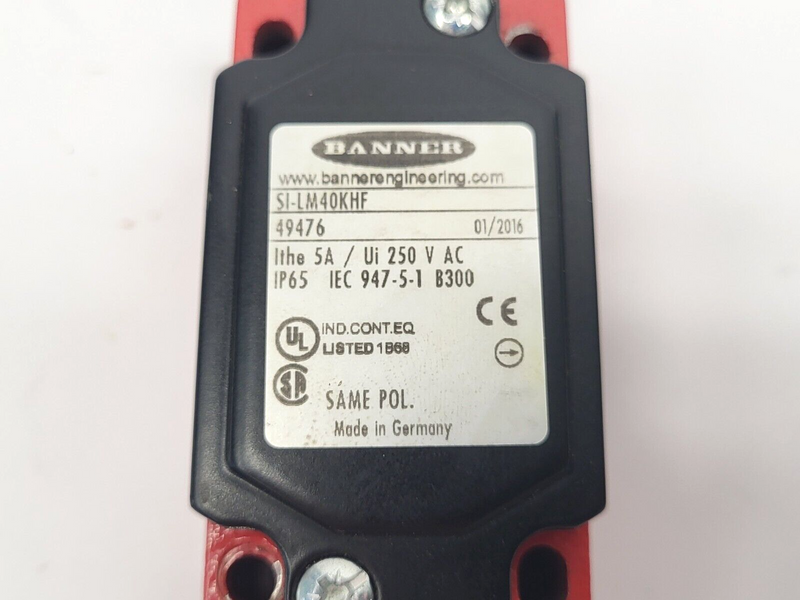 Banner SI-LM40KHF Safety Limit Switch 49476 - Maverick Industrial Sales