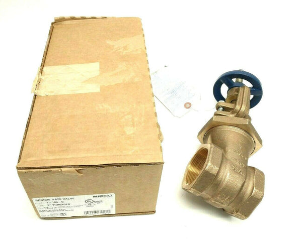 Nibco T-104-O Fire Protection Bronze Gate Valve 2" Thread MISSING BRONZE PIN - Maverick Industrial Sales