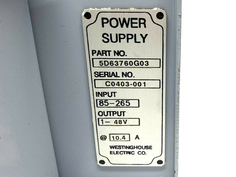 Westinghouse 5D63760G03 Case with Lambda JFS050048 Power Supply - Maverick Industrial Sales