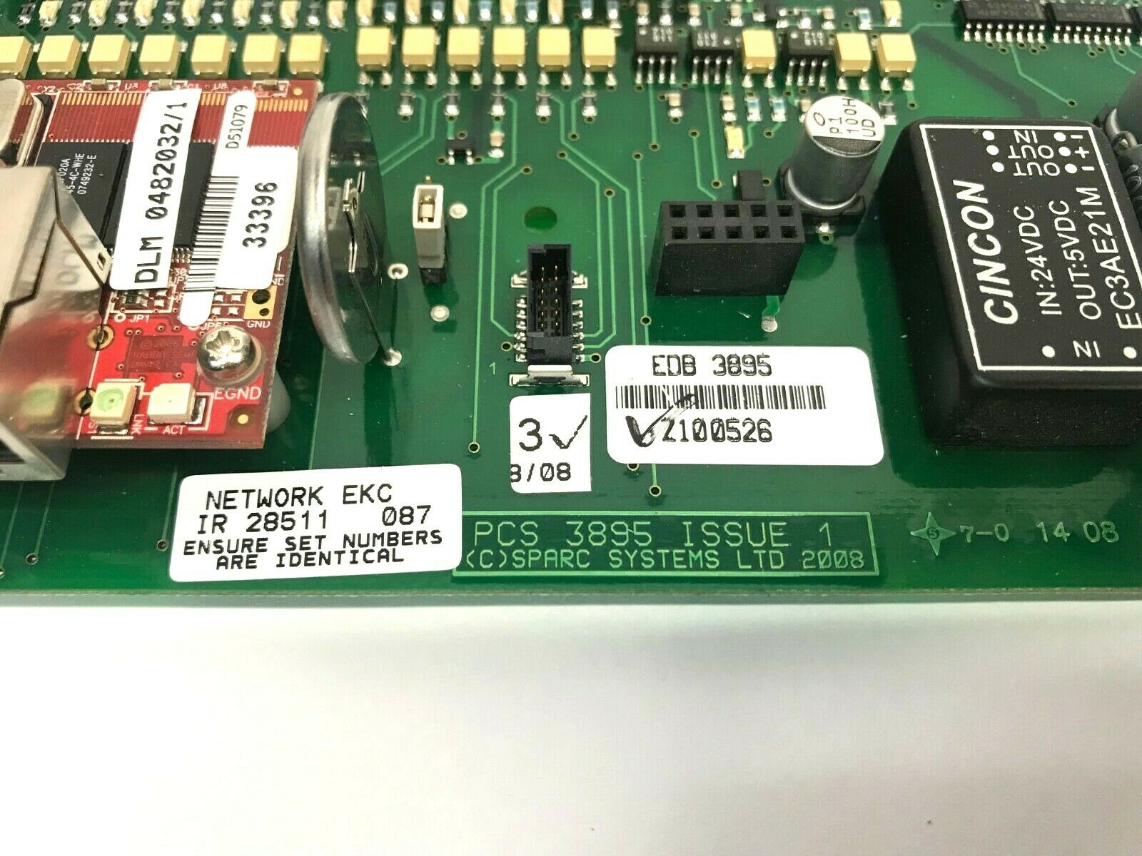 Sparc Systems PCS 3895 IR 28511 Automated Counter Network Card PCB - Maverick Industrial Sales