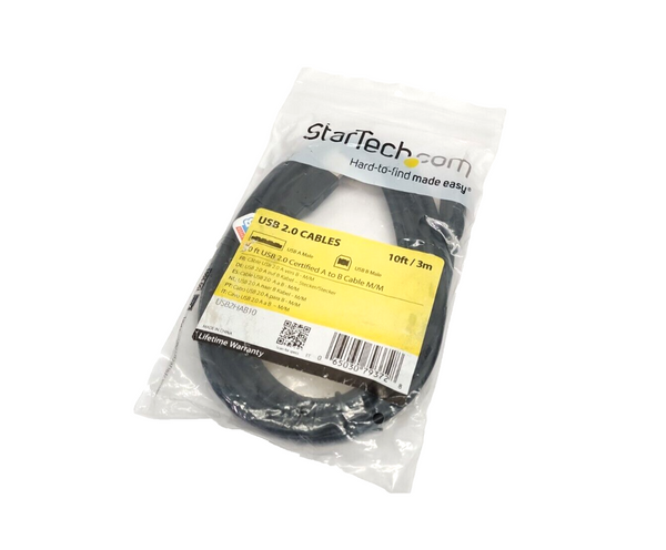 StarTech USB2HAB10 10ft USB 2.0 Certified A to B Cable Male To Male - Maverick Industrial Sales