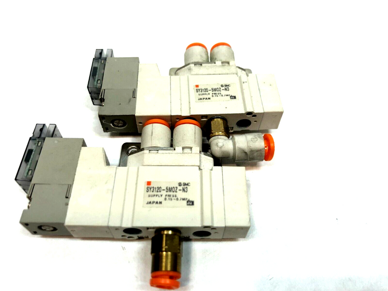 SMC SY3120-5MOZ-N3 Pneumatic Solenoid Valve, SY3000, LOT OF 2 - Maverick Industrial Sales