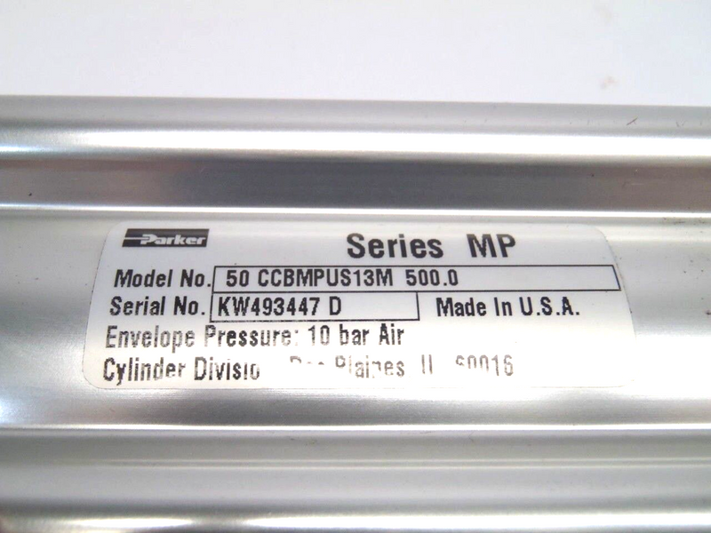 Parker 50 CCBMPUS13M 500.0 Series MP Actuator Cylinder 10 Bar Air - Maverick Industrial Sales