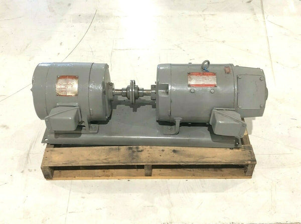 GE Triclad 5HP Electric Motor & Kinamatic Direct Current Generator 3KW 125V 24A - Maverick Industrial Sales