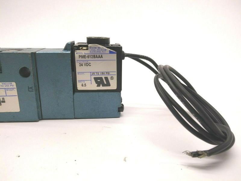 MAC Valves 825C-PM-612BA-552 Dual Solenoid Valve with PME-612BAAA 24V Coils - Maverick Industrial Sales