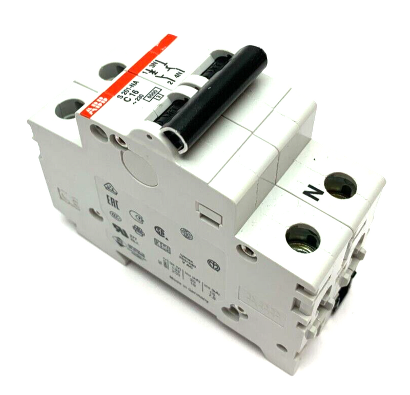 ABB S201-NA C16 2-Pole Circuit Breaker 2CDS251103R0164 - Maverick Industrial Sales