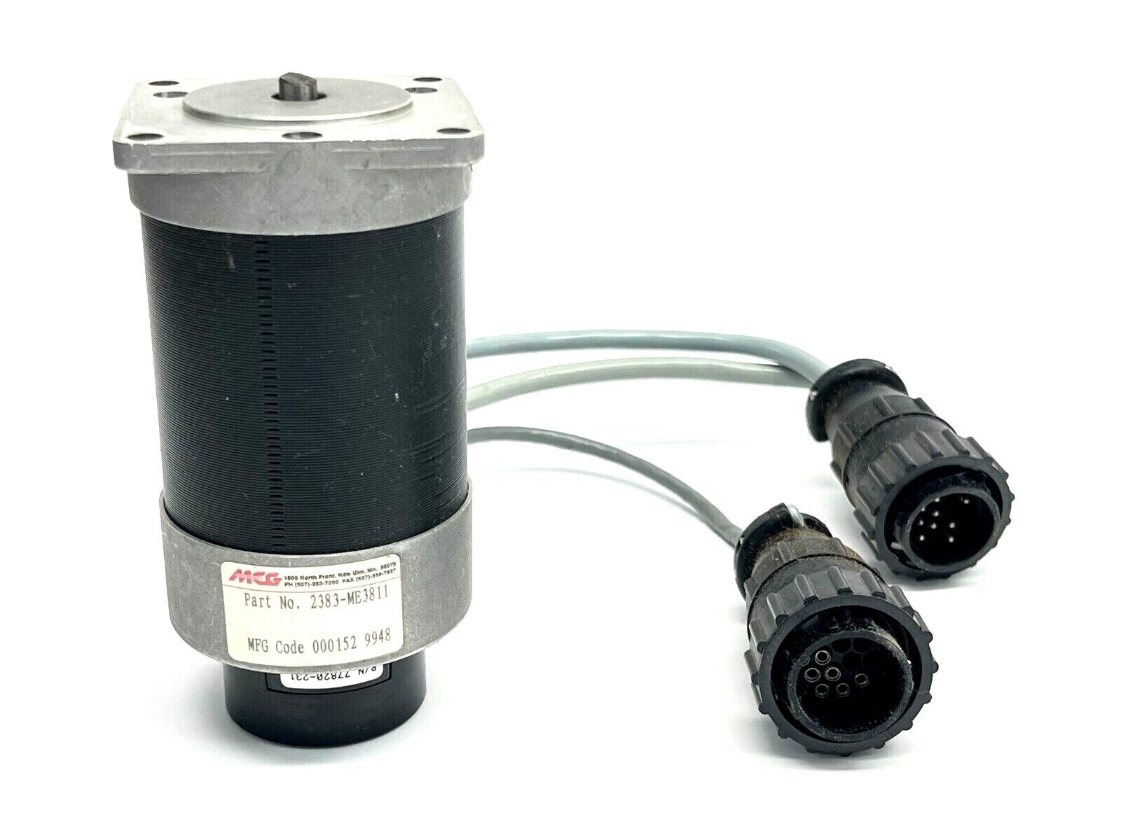 MCG 2383-ME3811 Servo Motor w/ Renco 77820-231 Encoder BROKEN MOTOR SHAFT - Maverick Industrial Sales