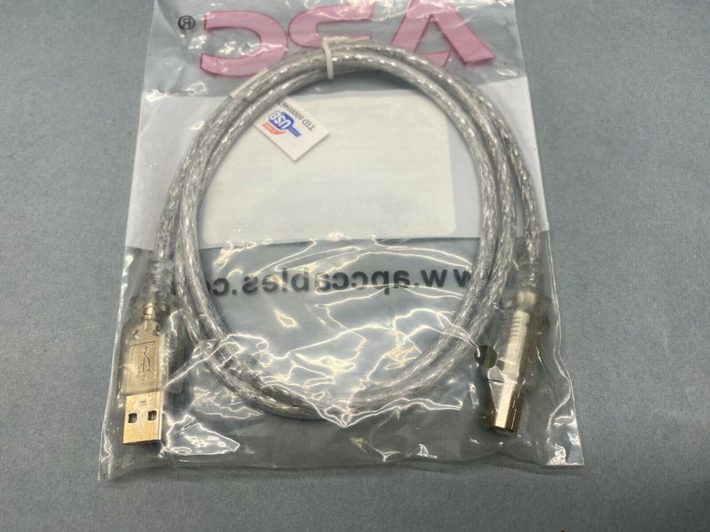 APC 19061CL-3F-1E Cable USB 2.0, USB-A / USB-B, 480 MBPS, Clear, 3' Feet - Maverick Industrial Sales