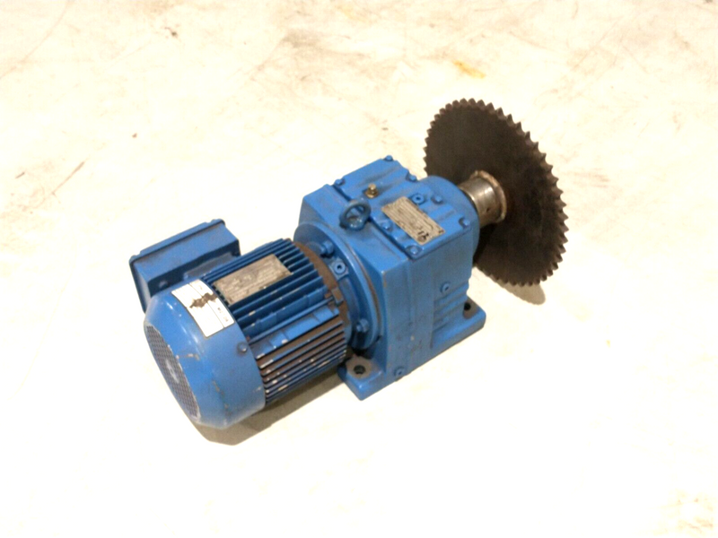 SEW DFT90L4 Motor 2HP 1720RPM DT79 3PH w/ R77DT90L4 Gear Reducer 81.80 Ratio - Maverick Industrial Sales