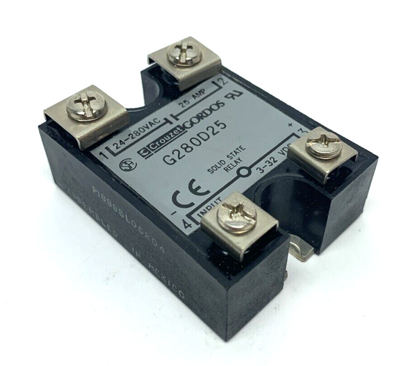 Crouzet Gordos G280D25 Solid State Relay 24-480VAC 3-32VDC - Maverick Industrial Sales