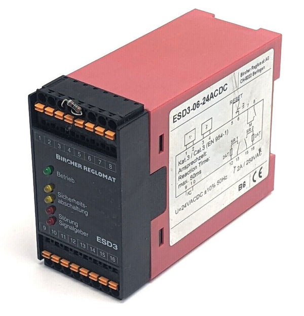 Bircher Reglomat ESD3-06-24ACDC Safety Controller - Maverick Industrial Sales