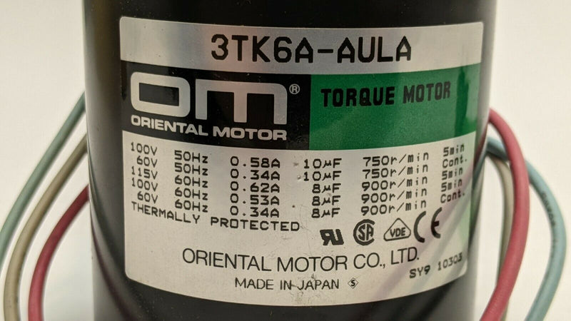 Oriental Motor 3TK6A-AULA Torque Motor - Maverick Industrial Sales