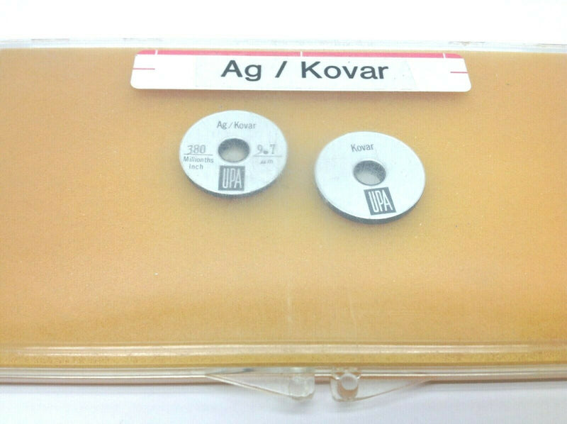 UPA AG/ Kovar 380µin and Kovar Coating Thickness Standards Set of 2 - Maverick Industrial Sales