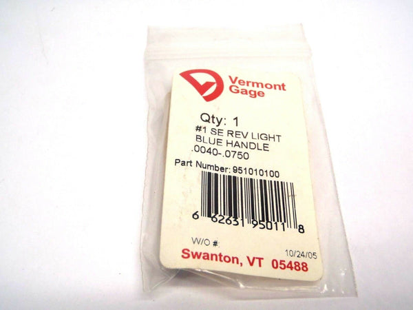 Vermont Gage 951010100 Blue Reversible Plug Gage Handle .0040-.0750 - Maverick Industrial Sales