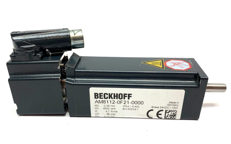 Beckhoff AM8112-0F21-0000 Servo Motor .038Nm IP54/IC400 24VDC - Maverick Industrial Sales